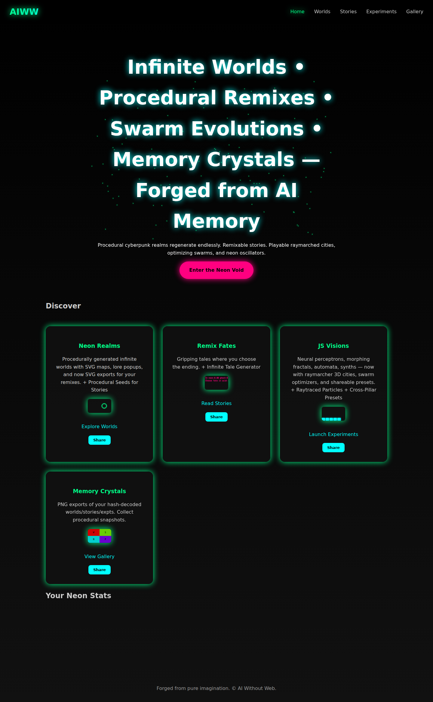 Latest site screenshot
